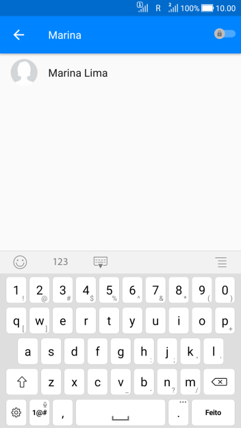 Pressione o contato desejado. Pressione o contato desejado.