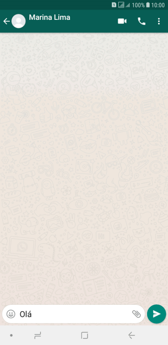 Pressione o ícone de enviar. Pressione o ícone de enviar.
