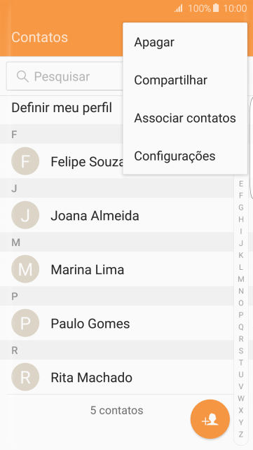 Pressione Configurações. Pressione Configurações.