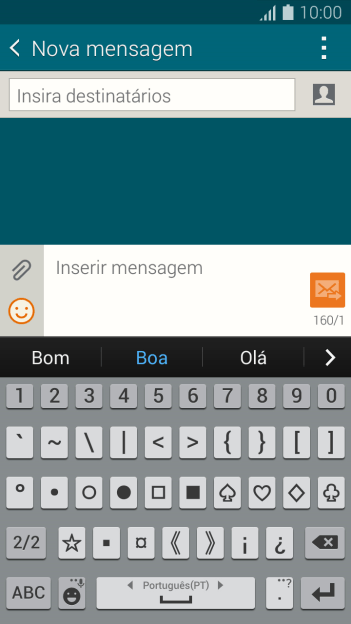Pressione ABC para retornar à digitação. Pressione ABC para retornar à digitação.