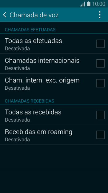 Pressione o tipo de bloqueio desejado. Pressione o tipo de bloqueio desejado.