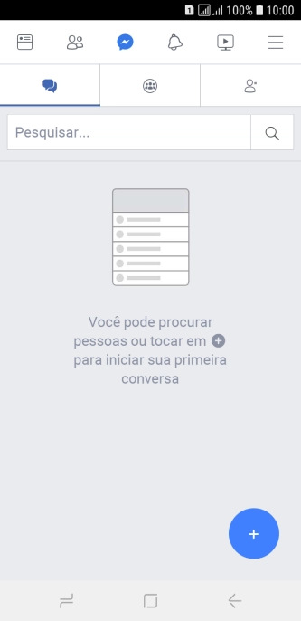 Pressione o ícone de nova mensagem. Pressione o ícone de nova mensagem.