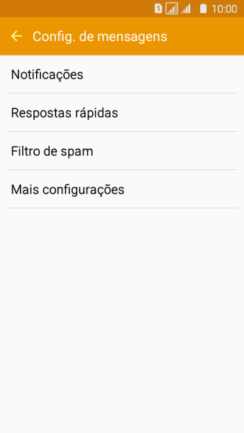 Pressione Mais configurações. Pressione Mais configurações.