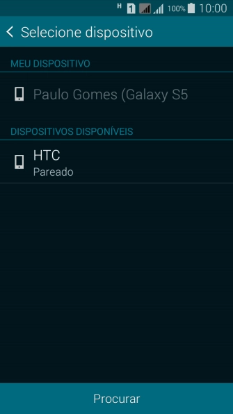 Pressione o dispositivo Bluetooth desejado, e aguarde um instante enquanto o arquivo é transferido. Pressione o dispositivo Bluetooth desejado, e aguarde um instante enquanto o arquivo é transferido.