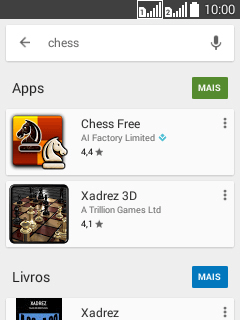Pressione o app desejado. Pressione o app desejado.
