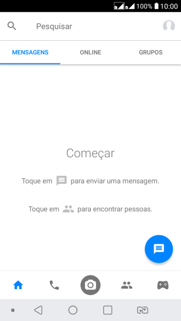 Pressione o ícone de nova mensagem. Pressione o ícone de nova mensagem.