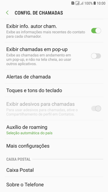 Pressione Mais configurações. Pressione Mais configurações.