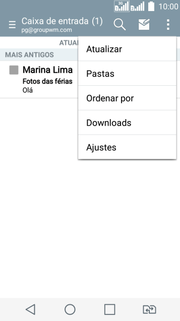 Pressione Ajustes. Pressione Ajustes.