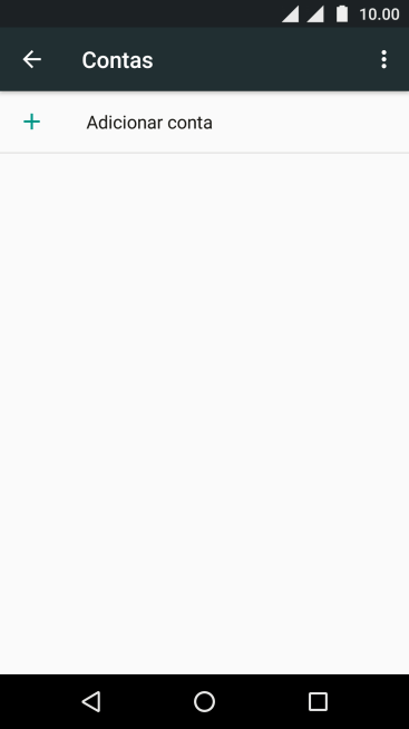 Pressione Adicionar conta. Pressione Adicionar conta.