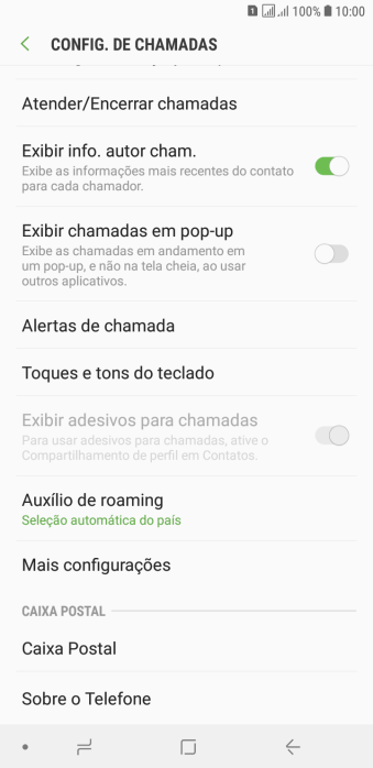 Pressione Mais configurações. Pressione Mais configurações.