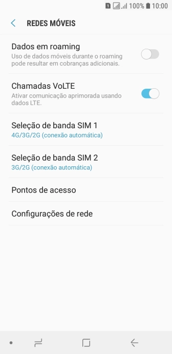 Pressione Configurações de rede. Pressione Configurações de rede.