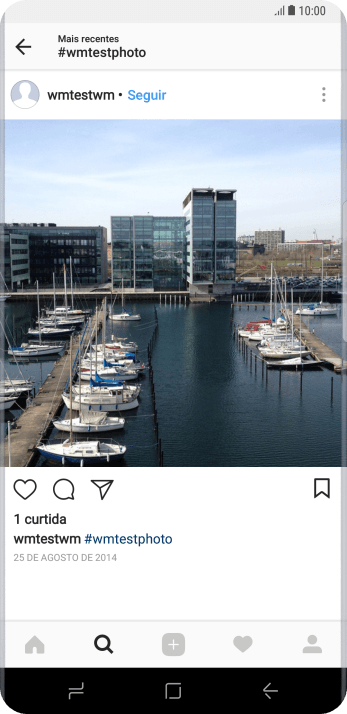 Pressione o ícone de novo post. Pressione o ícone de novo post.