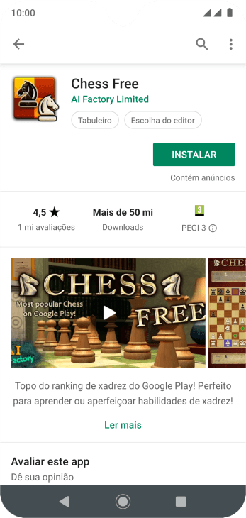 Pressione INSTALAR, e siga as indicações da tela para instalar o app. Pressione INSTALAR, e siga as indicações da tela para instalar o app.