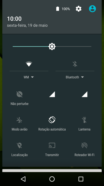 Pressione o ícone de configurações. Pressione o ícone de configurações.