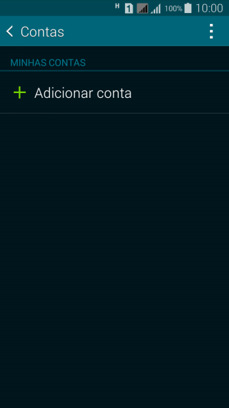 Pressione Adicionar conta. Pressione Adicionar conta.