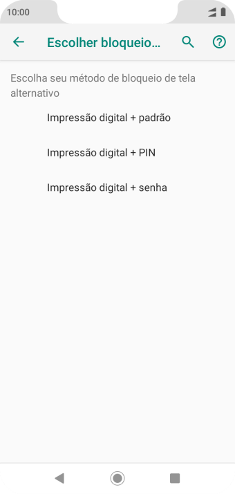 Pressione o código de bloqueio desejado, e siga as instruções da tela para criar um código extra. Pressione o código de bloqueio desejado, e siga as instruções da tela para criar um código extra.