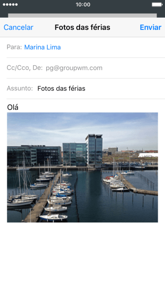 Pressione Enviar, quando você terminar de escrever seu e-mail. Pressione Enviar, quando você terminar de escrever seu e-mail.