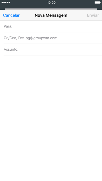 Pressione Para:, e digite as primeiras letras do destinatário. Pressione Para:, e digite as primeiras letras do destinatário.