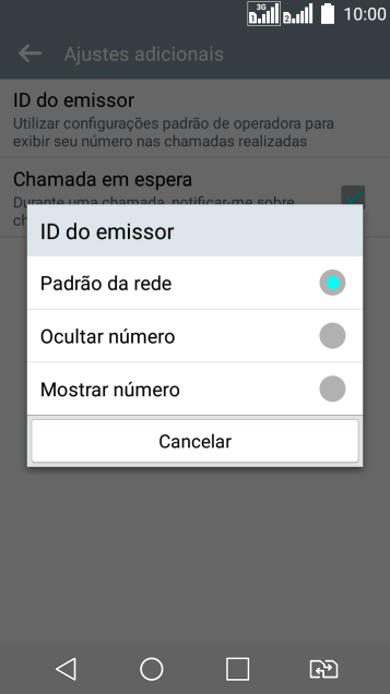 Pressione Mostrar número para ativar a identificação do seu número. Pressione Mostrar número para ativar a identificação do seu número.