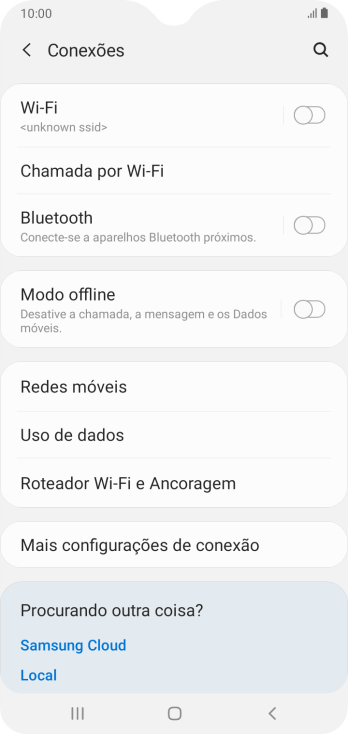 Pressione Roteador Wi-Fi e Ancoragem. Pressione Roteador Wi-Fi e Ancoragem.