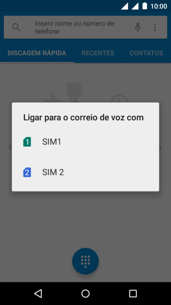 Pressione o chip desejado. Siga as instruções para ouvir suas mensagens. Pressione o chip desejado. Siga as instruções para ouvir suas mensagens.