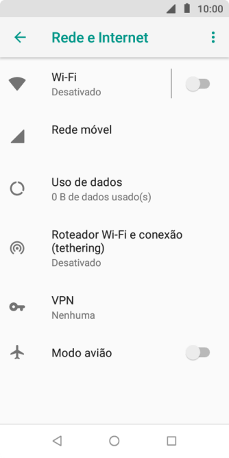 Pressione Rede móvel. Pressione Rede móvel.