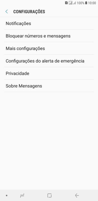 Pressione Mais configurações. Pressione Mais configurações.