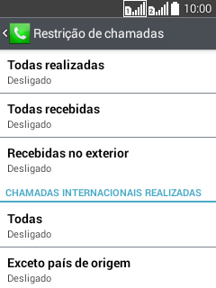 Pressione o tipo de bloqueio desejado. Pressione o tipo de bloqueio desejado.