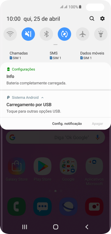 Pressione Toque para outras opções USB.. Pressione Toque para outras opções USB..