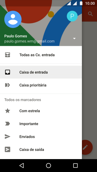 Pressione a lista suspensa ao lado do número do endereço de e-mail. Pressione a lista suspensa ao lado do número do endereço de e-mail.