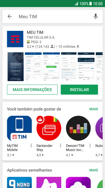 Pressione MEU TIM. Pressione MEU TIM.