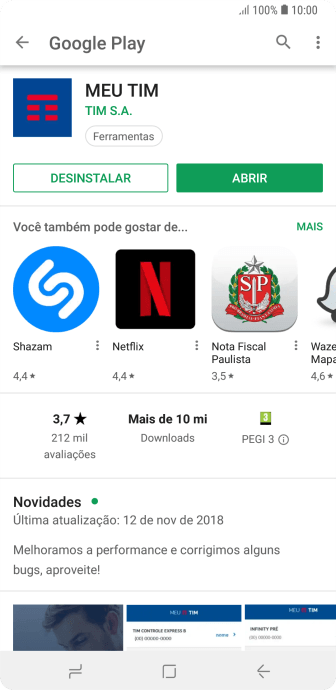 Pressione a tecla de início para finalizar e voltar à tela inicial. Pressione a tecla de início para finalizar e voltar à tela inicial.