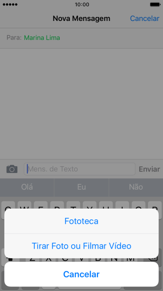 Pressione Fototeca, e navegue até a pasta desejada. Pressione Fototeca, e navegue até a pasta desejada.