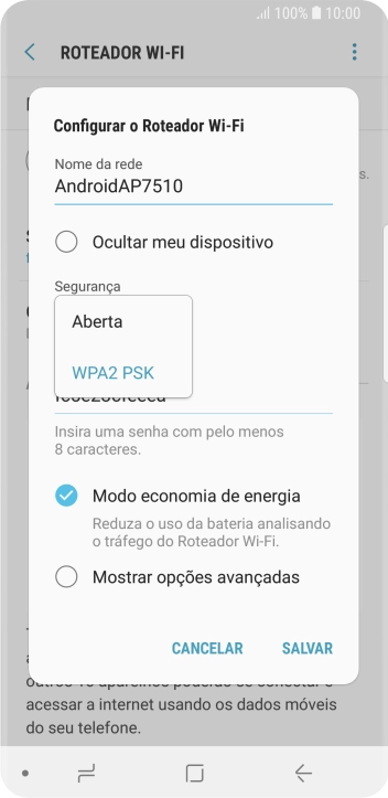Pressione WPA2 PSK para proteger seu Roteador Wi-Fi com uma senha. Pressione WPA2 PSK para proteger seu Roteador Wi-Fi com uma senha.
