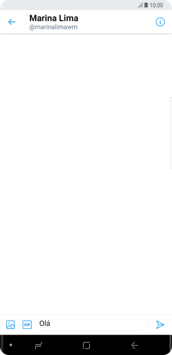 Pressione o ícone de enviar. Pressione o ícone de enviar.