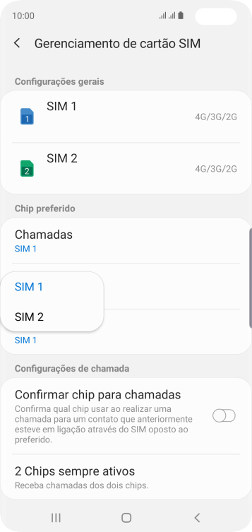Pressione o chip desejado. Pressione o chip desejado.