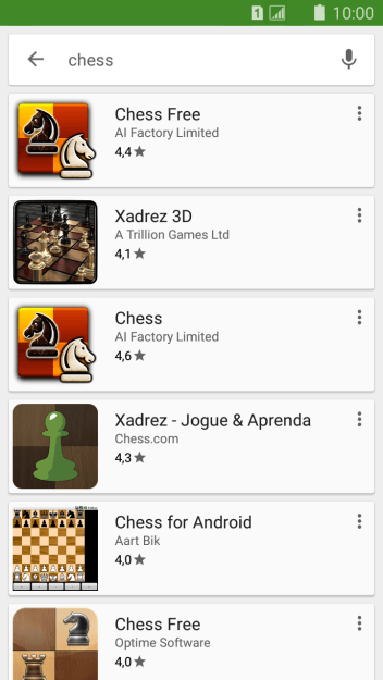 Pressione o app desejado. Pressione o app desejado.