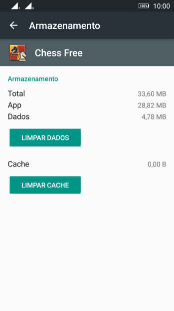 Pressione LIMPAR CACHE. Pressione LIMPAR CACHE.