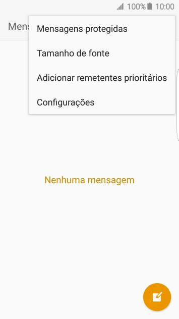 Pressione Configurações. Pressione Configurações.