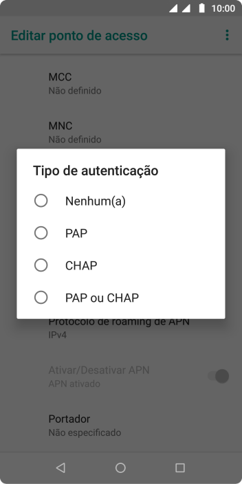Pressione PAP ou CHAP. Pressione PAP ou CHAP.
