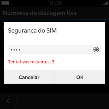 Digite o código PIN2, e pressione OK. Digite o código PIN2, e pressione OK.