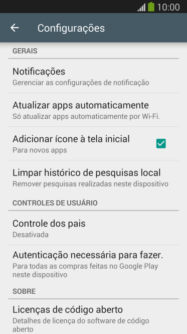 Pressione Atualizar apps automaticamente. Pressione Atualizar apps automaticamente.