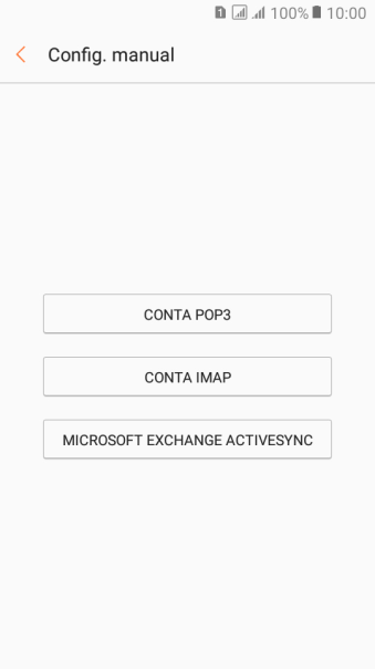 Pressione CONTA IMAP. Pressione CONTA IMAP.