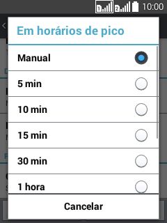 Pressione a configuração desejada. Pressione a configuração desejada.