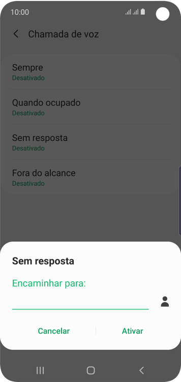 Digite o número desejado, e pressione Ativar. Digite o número desejado, e pressione Ativar.