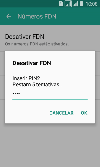 Digite o código PIN2, e pressione OK. Digite o código PIN2, e pressione OK.