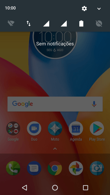 Pressione o ícone de configurações. Pressione o ícone de configurações.