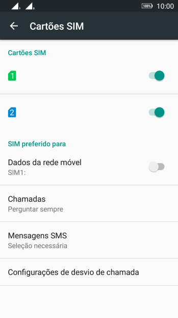 Pressione o indicador ao lado do chip desejado para ativar ou desativar o chip. Pressione o indicador ao lado do chip desejado para ativar ou desativar o chip.
