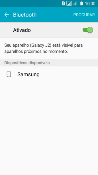 Pressione o dispositivo Bluetooth desejado, e siga as instruções da tela para conectar o dispositivo ao seu celular. Pressione o dispositivo Bluetooth desejado, e siga as instruções da tela para conectar o dispositivo ao seu celular.