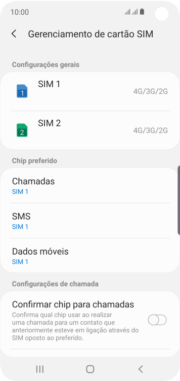 Pressione ‹SIM›. Pressione ‹SIM›.
